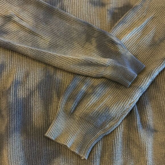 Fate Women’s Distressed Olive Green & Black Tie Dye Sweater - Size S - Picture 3 of 7